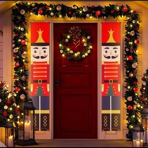 Nutcracker banners (2) Christmas decor indoor or outdoor decor